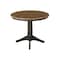 International Concepts Round 36 in Round Top Pedestal Table, 28.9 inH, Hickory/Washed Coal, 36 W, 36 L, 29.9 in H, Wood K45-36RT-27B - alternate 4